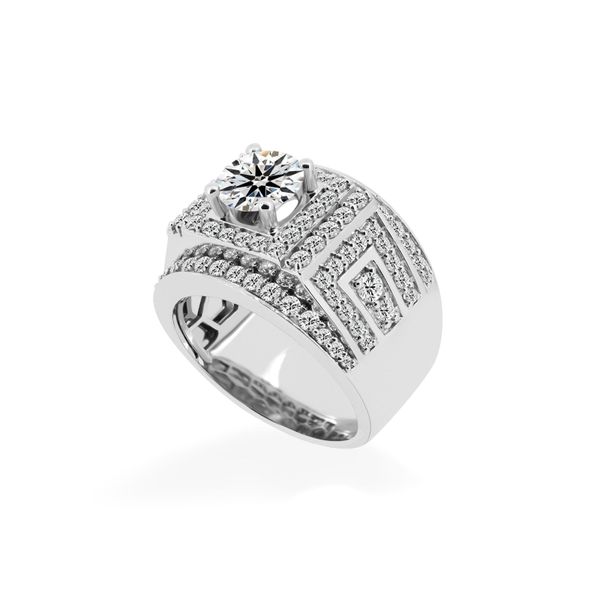 Nhẫn Nam Kim Cương Tự Nhiên Vàng 14K