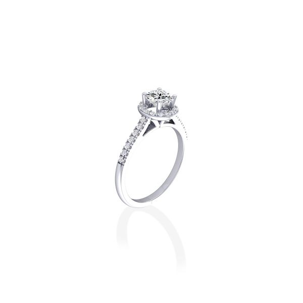 Nhẫn Nữ Kim Cương Tự Nhiên Vàng 18K