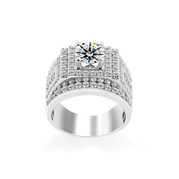 Nhẫn Nam Kim Cương Tự Nhiên Vàng 14K