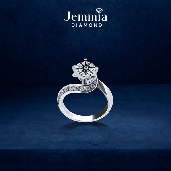 Nhẫn Nữ Kim Cương Tự Nhiên Vàng 18K