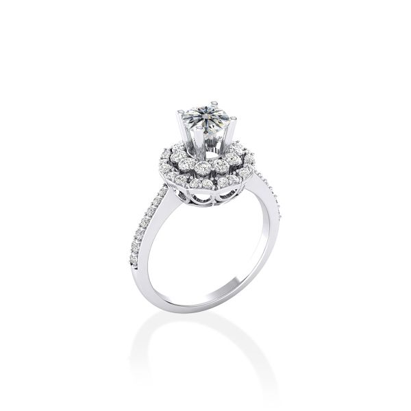 Nhẫn Nữ Kim Cương Tự Nhiên Vàng 18K