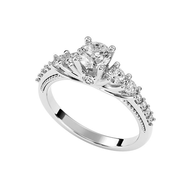 Nhẫn Nữ Kim Cương Tự Nhiên Vàng 18K
