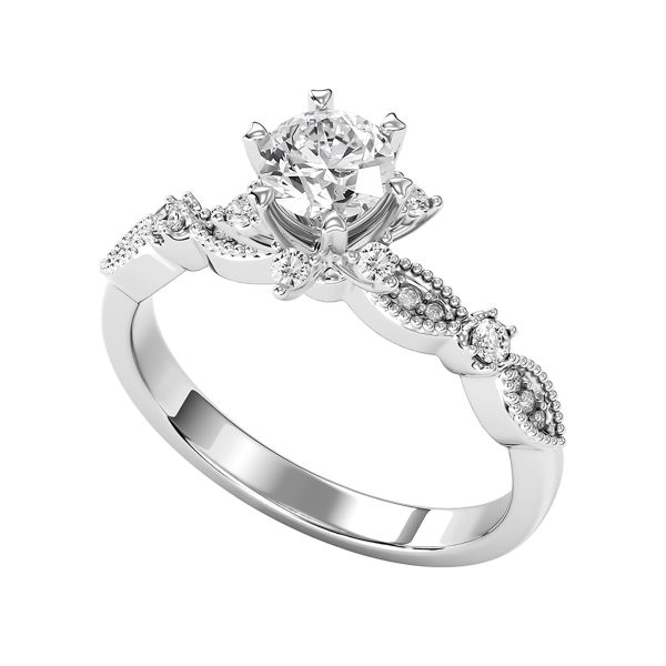 Nhẫn Nữ Kim Cương Tự Nhiên Vàng 18K
