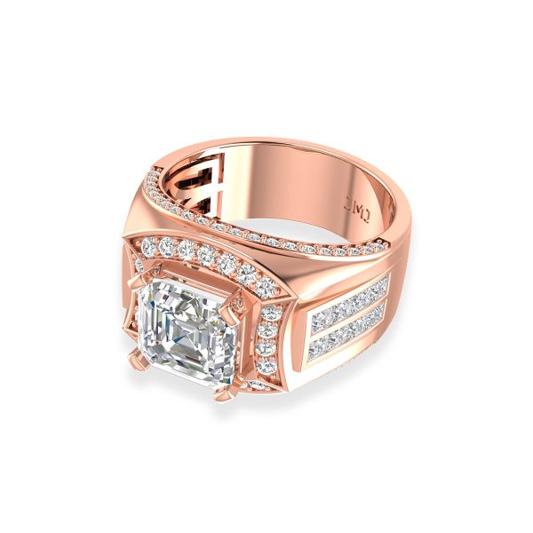 Nhẫn Nam Kim Cương Tự Nhiên Vàng 14K