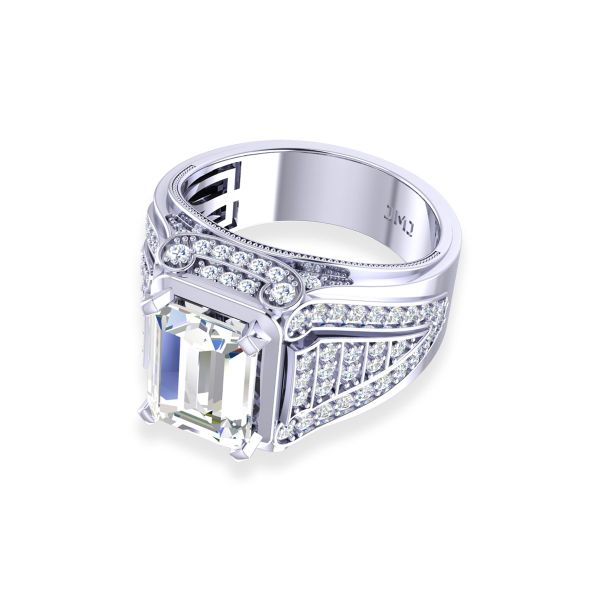Nhẫn Nam Kim Cương Tự Nhiên Vàng 14K
