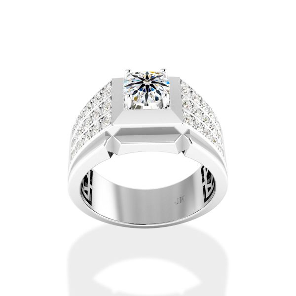 Nhẫn Nam Kim Cương Tự Nhiên Vàng 14K