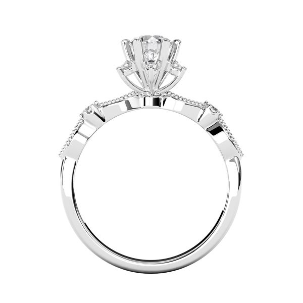 Nhẫn Nữ Kim Cương Tự Nhiên Vàng 18K