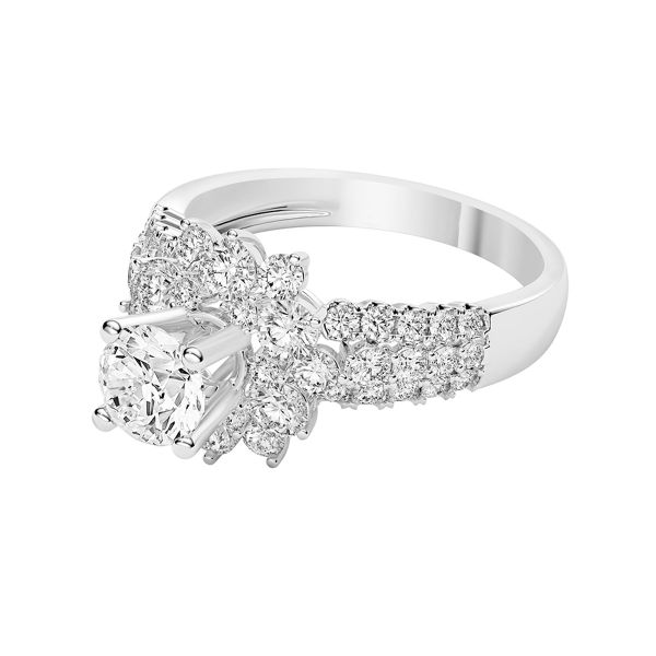 Nhẫn Nữ Kim Cương Tự Nhiên Vàng 18K