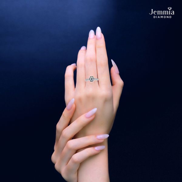 Nhẫn Nữ Kim Cương Tự Nhiên Vàng 18K