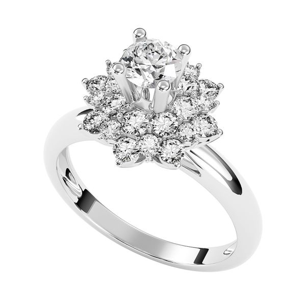 Nhẫn Nữ Kim Cương Tự Nhiên Vàng 18K