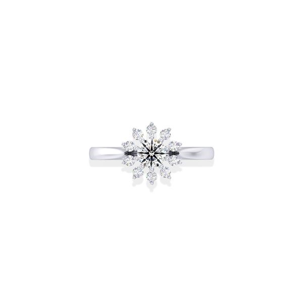 Nhẫn Nữ Kim Cương Tự Nhiên Vàng 18K