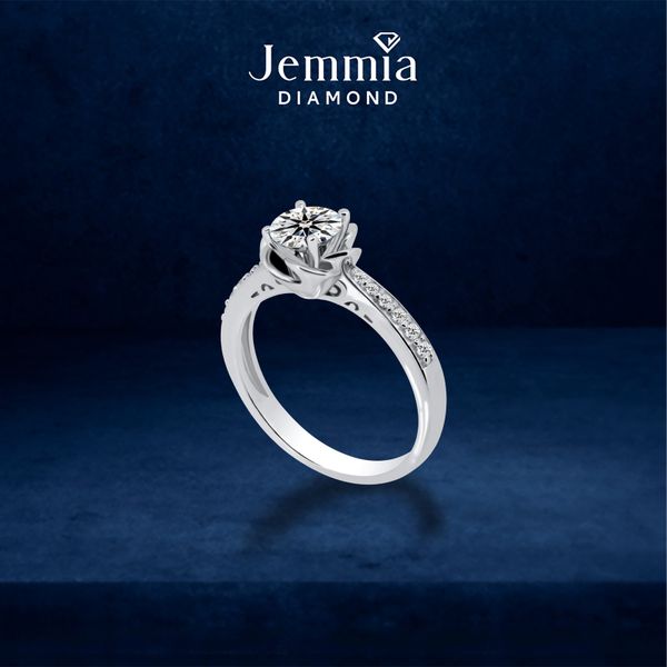 Nhẫn Nữ Kim Cương Tự Nhiên Vàng 18K