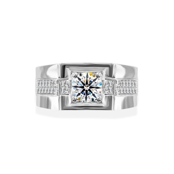 Nhẫn Nam Kim Cương Tự Nhiên Vàng 14K