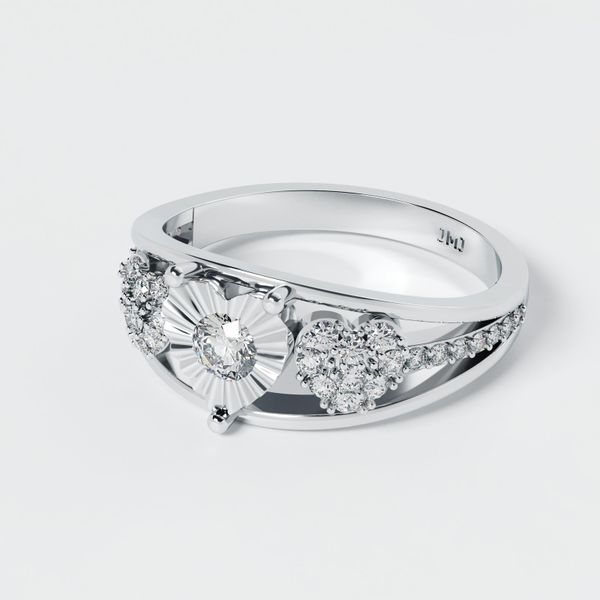 Nhẫn Nữ Kim Cương Tự Nhiên Vàng 18K
