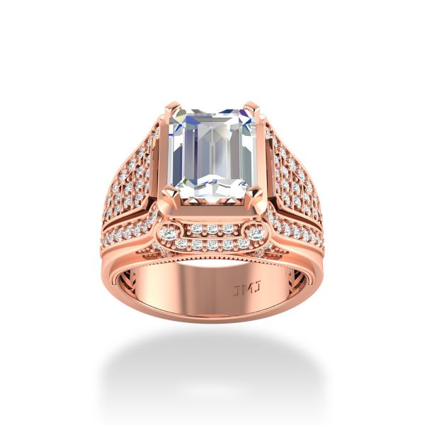 Nhẫn Nam Kim Cương Tự Nhiên Vàng 14K