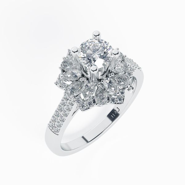 Nhẫn Nữ Kim Cương Tự Nhiên Vàng 18K