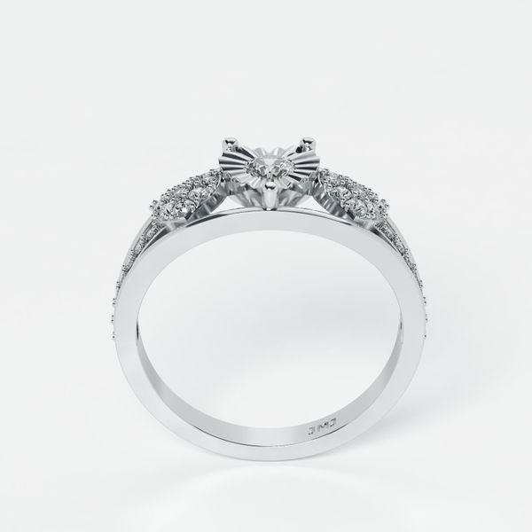 Nhẫn Nữ Kim Cương Tự Nhiên Vàng 18K