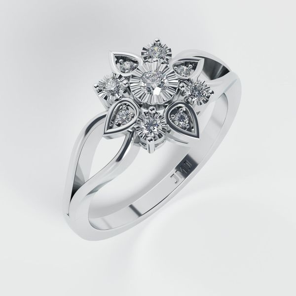 Nhẫn Nữ Kim Cương Tự Nhiên Vàng 18K