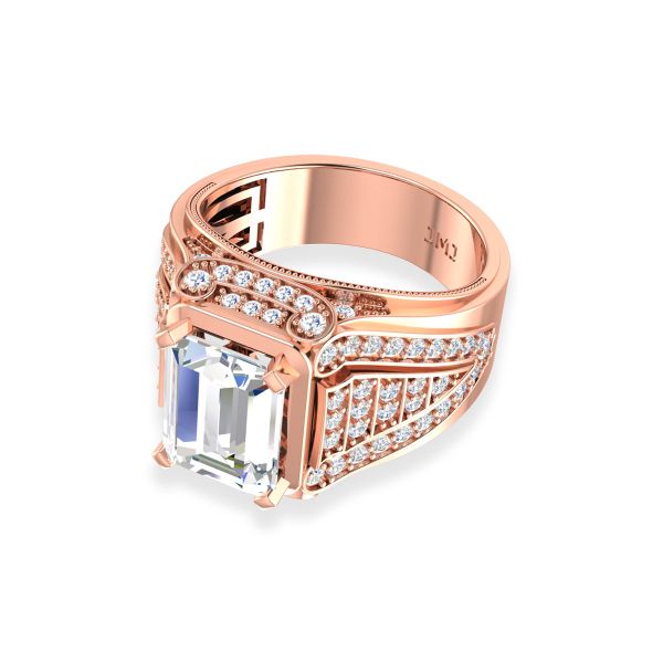 Nhẫn Nam Kim Cương Tự Nhiên Vàng 14K