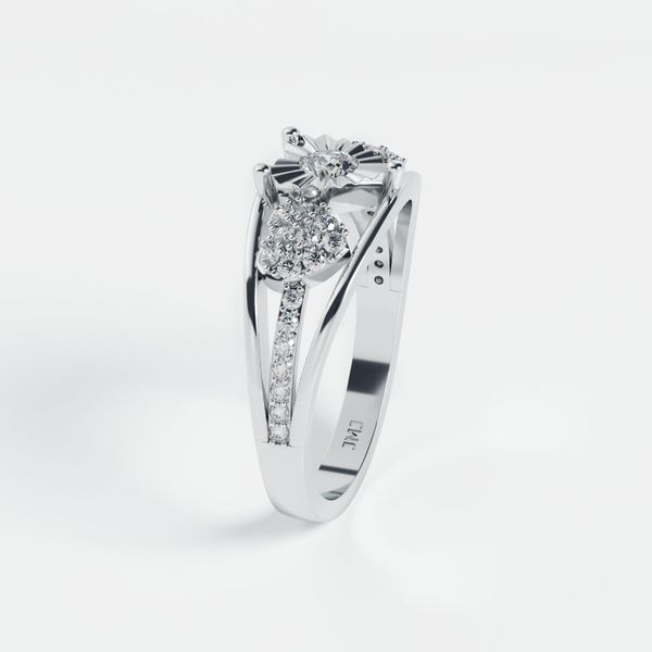 Nhẫn Nữ Kim Cương Tự Nhiên Vàng 18K
