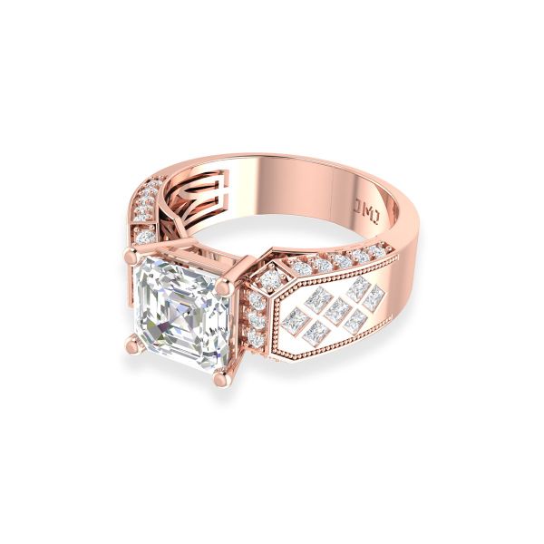 Nhẫn Nam Kim Cương Tự Nhiên Vàng 14K