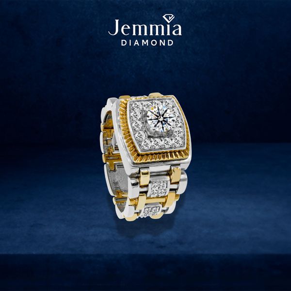 Nhẫn Nam Kim Cương Tự Nhiên Vàng 14K