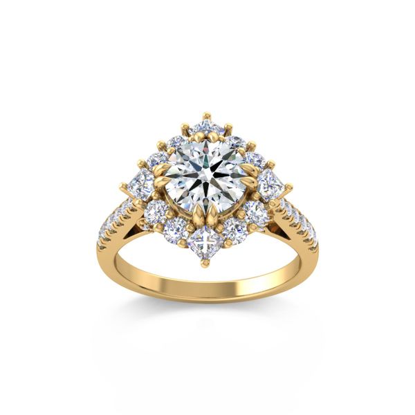 Nhẫn Nữ Kim Cương Tự Nhiên Vàng 18K