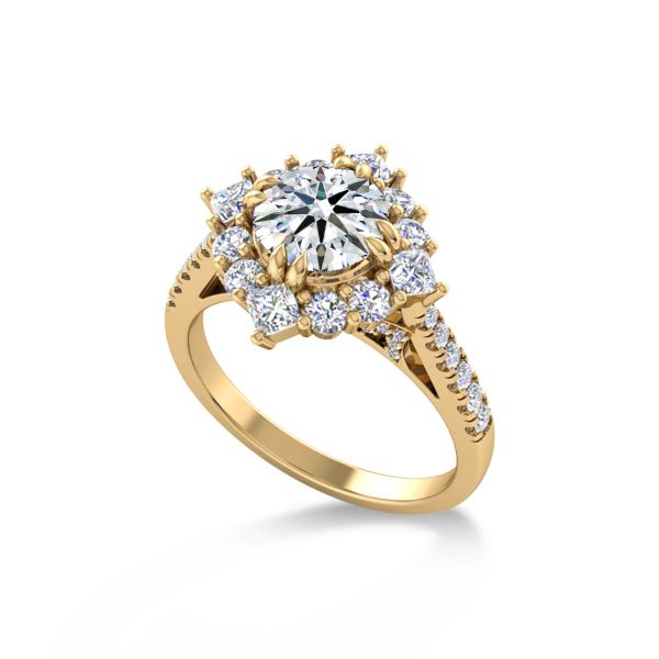 Nhẫn Nữ Kim Cương Tự Nhiên Vàng 18K