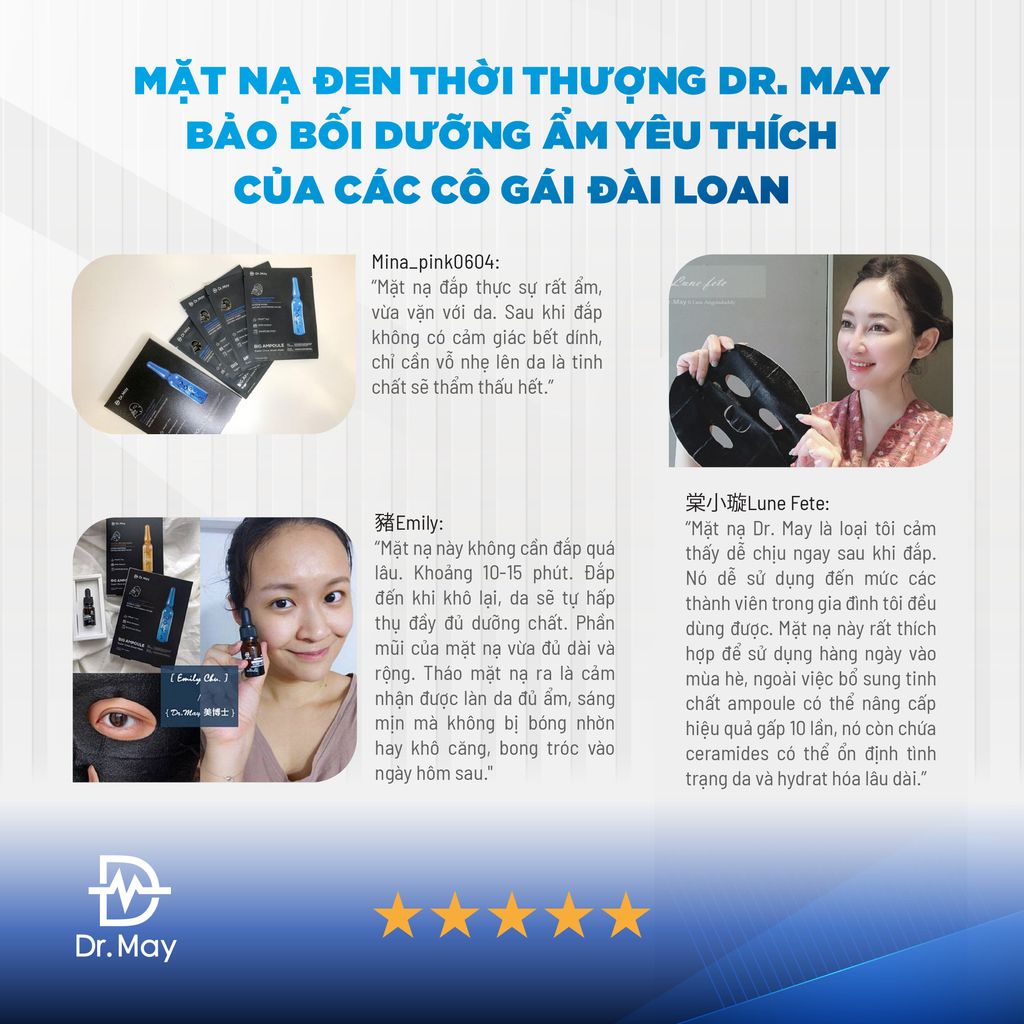 COMBO 2 HỘP MẶT NẠ DR.MAY DƯỠNG ẨM CHUYÊN SÂU - DR.MAY PROFESSIONAL MOISTURIZING MASK