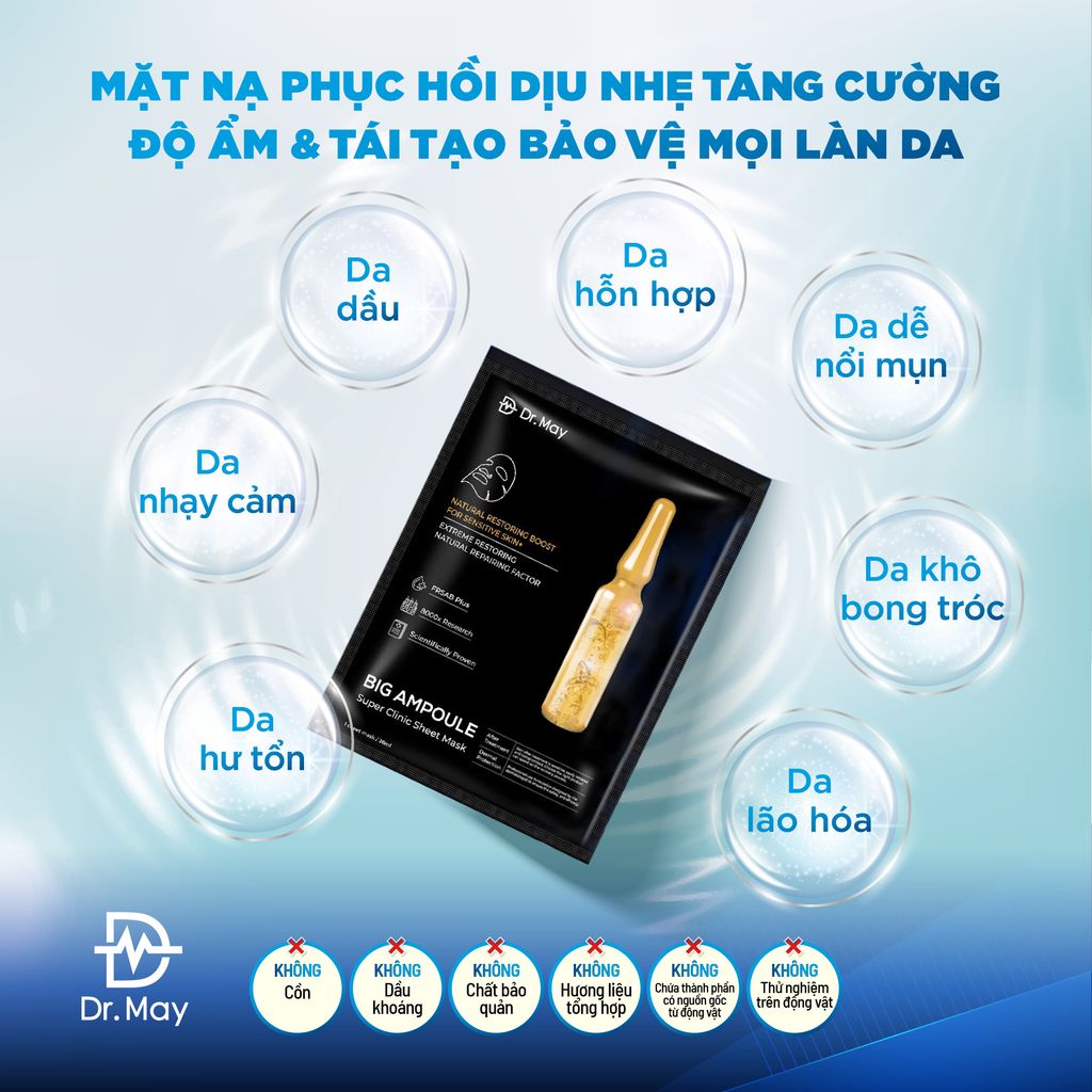 COMBO 2 HỘP MẶT NẠ DR.MAY TÁI TẠO DA - DR.MAY PROFESSIONAL REPAIRING MASK