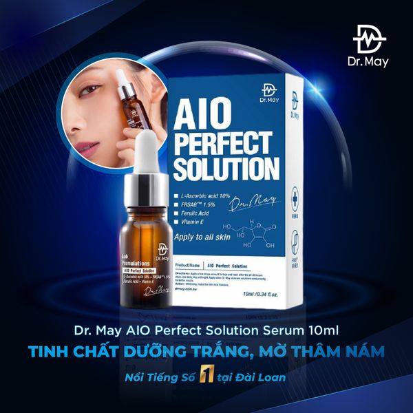 TINH CHẤT DR.MAY AIO DƯỠNG TRẮNG DA, MỜ THÂM NÁM - DR.MAY AIO PERFECT SOLUTION