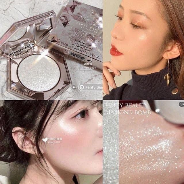 Set Highlight và Son Bóng Fenty Beauty Diamond Bomb Baby Luminizing Set