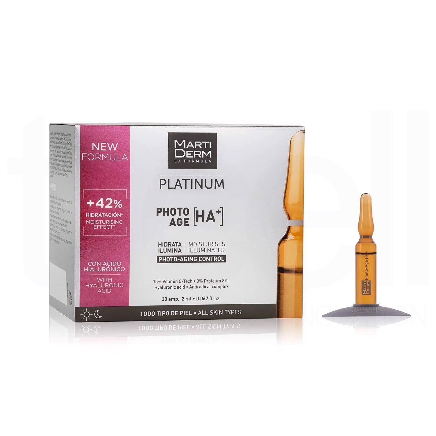 Ampoules 15% Vitamin C Chống Lão Hóa Platinum Photo Age HA+ Martiderm