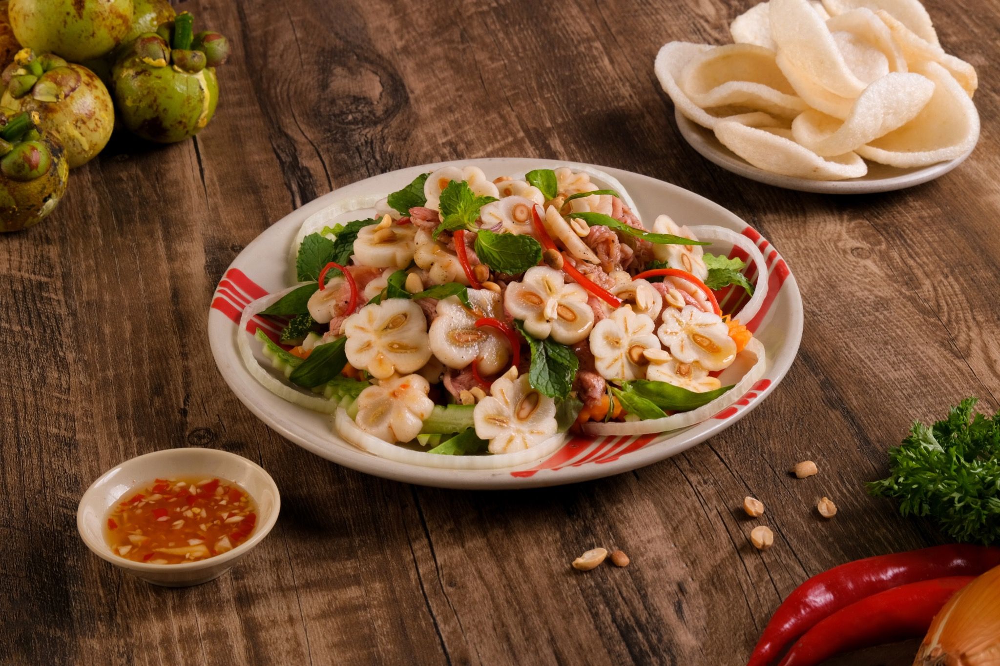 Gỏi Bắp Bò Hoa Măng Cụt (Theo Mùa)