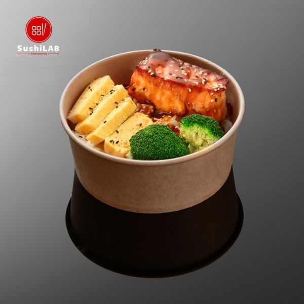 Cơm cá hồi sốt teriyaki