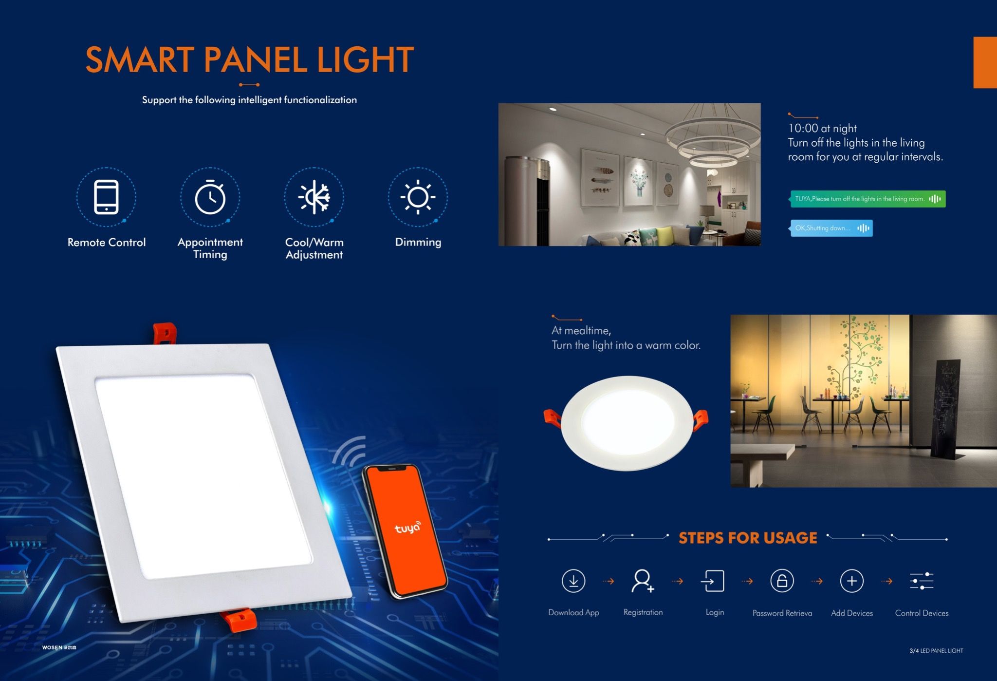 Đèn led ốp trần thông minh (Smart Led Panel Lighting)