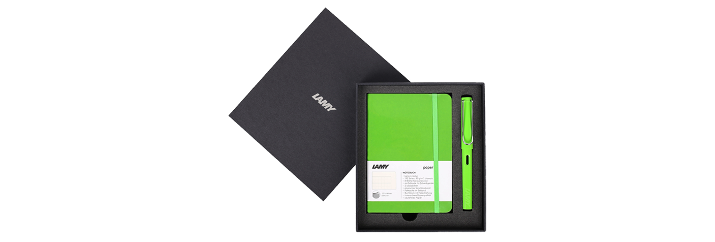  Notebook Softcover + Safari fountain pen Gift set 