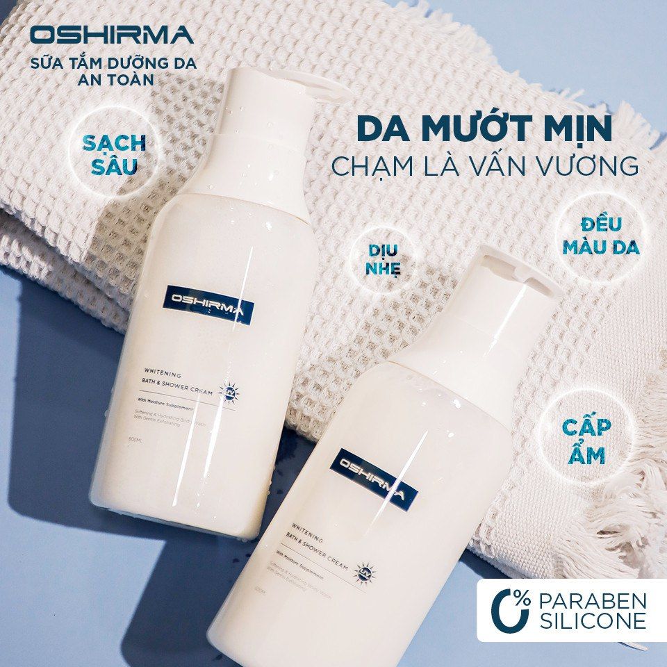  SỮA TẮM OSHIRMA WHITENING BATH & SHOWER CREAM 600ML 