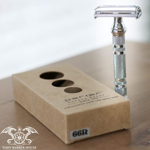 dao cạo râu parker 66R safety razor màu bạc