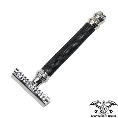 dao cạo râu parker safety razor no. 26c open comb thân màu đen