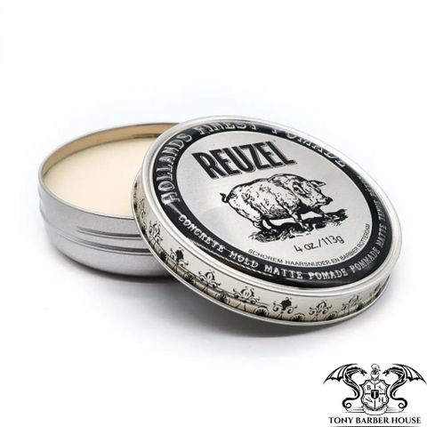 hũ reuzel concrete hold matte pomade màu trắng