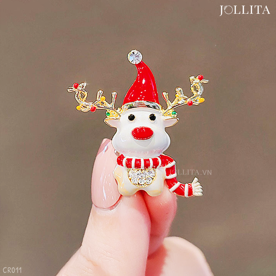 Ghim cài áo tuần lộc Noel ngộ nghĩnh