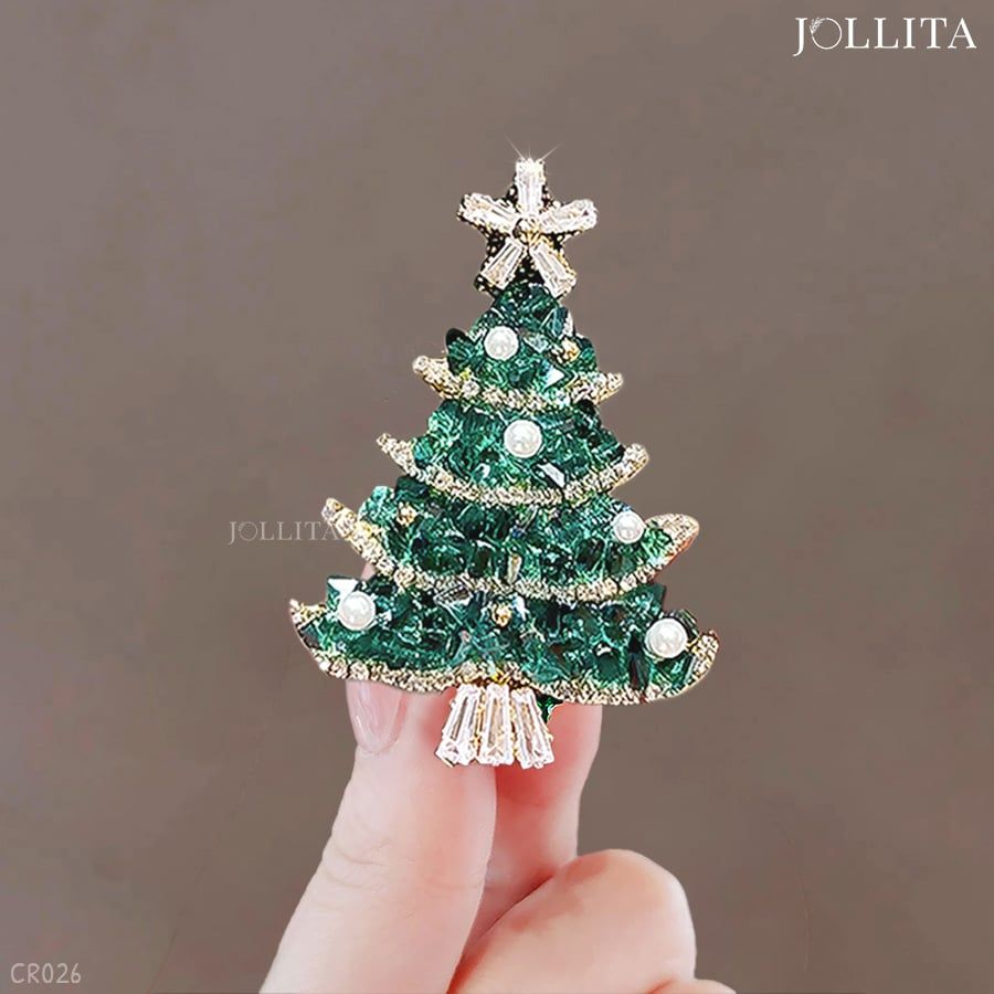Ghim cài áo cây thông Noel thanh lịch