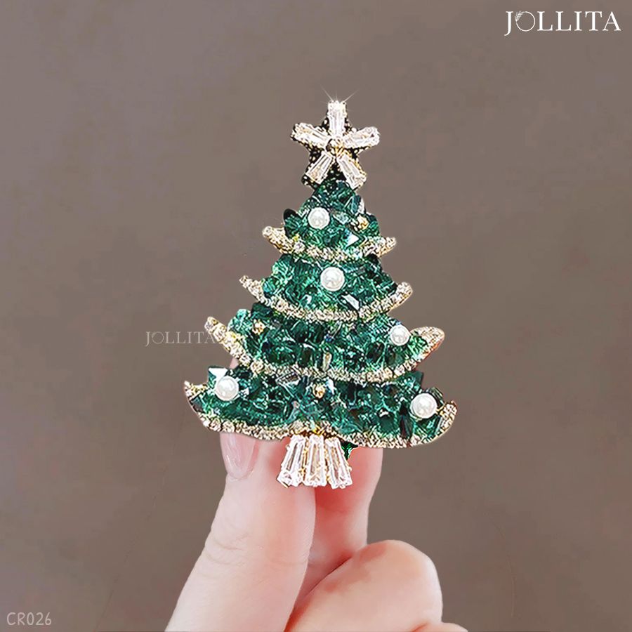 Ghim cài áo cây thông Noel thanh lịch