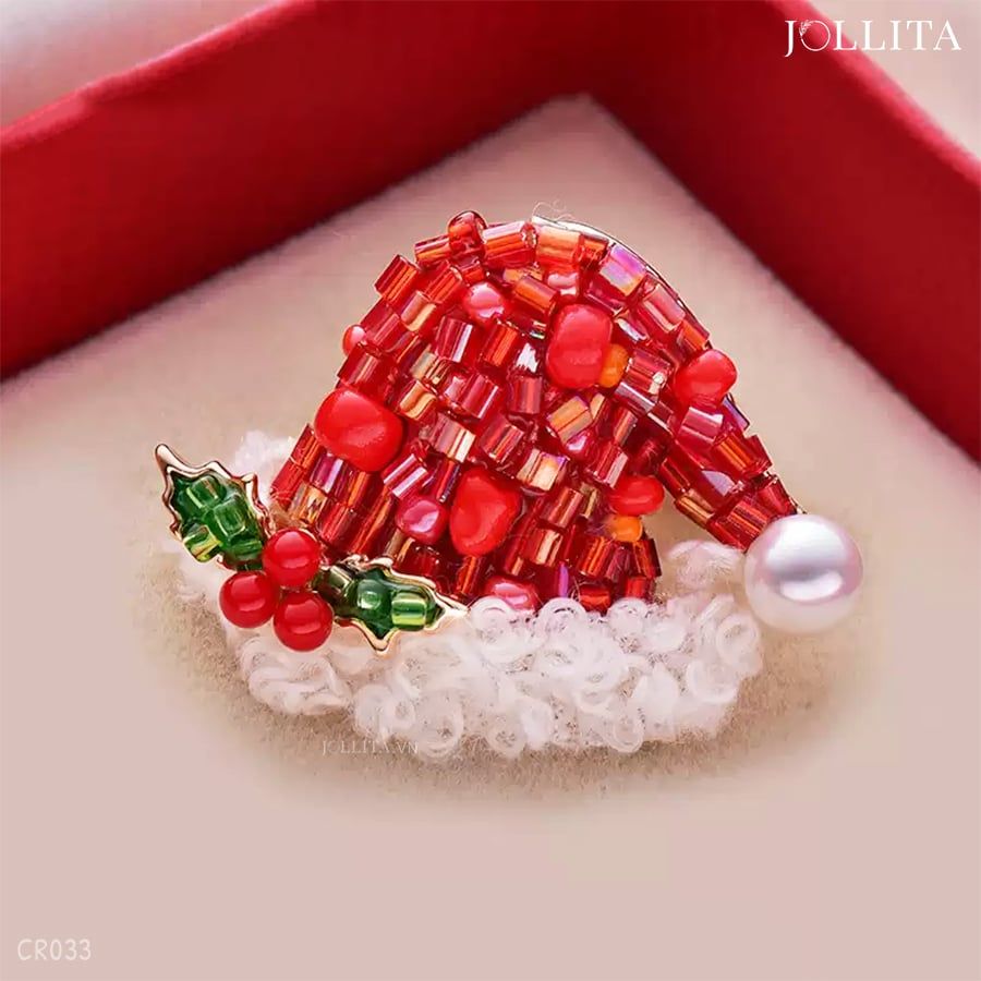 Ghim cài áo mũ ông già noel kute