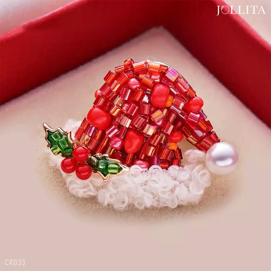 Ghim cài áo mũ ông già noel kute