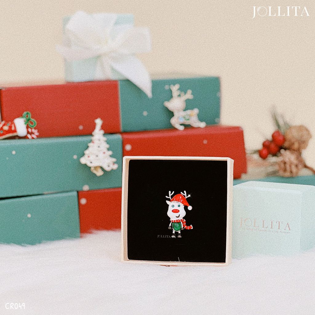 Ghim cài áo tuần lộc Noel ngộ nghĩnh