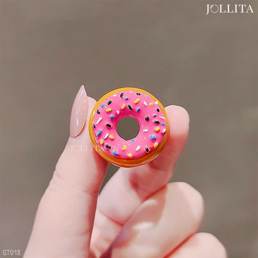 Trâm cài áo bánh donut vị dâu ngọt ngào