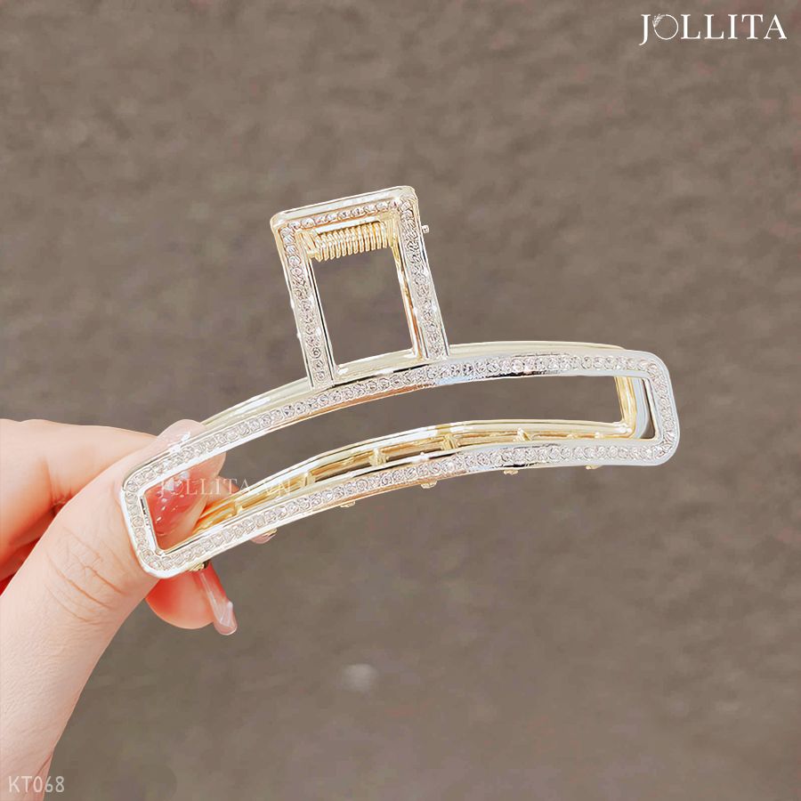 Kẹp tóc càng cua lớn dát đá zircon tinh tế