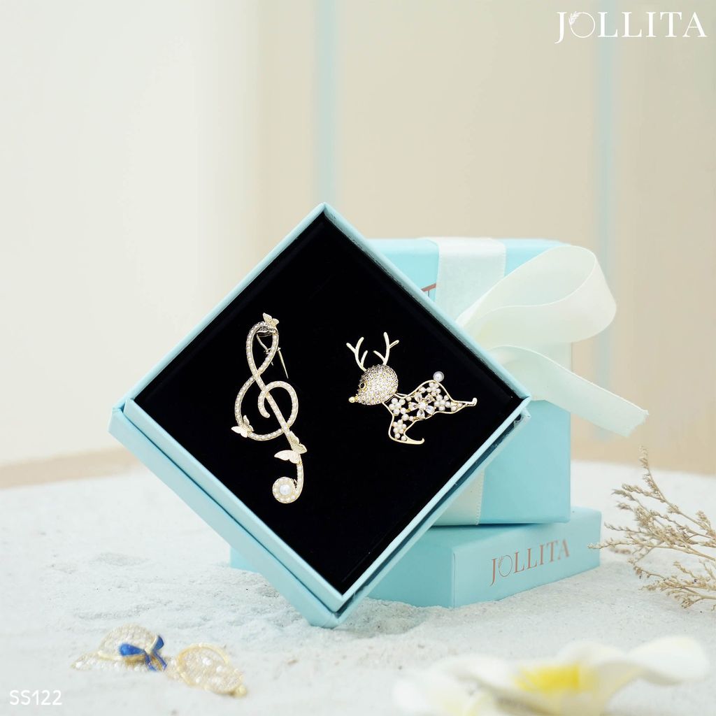 Set quà tặng 20/11 cài áo Kẹp tóc cao cấp sang trọng
